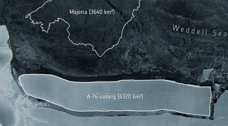 Un iceberg 15 veces más grande que París se desprendió de la Antártida
