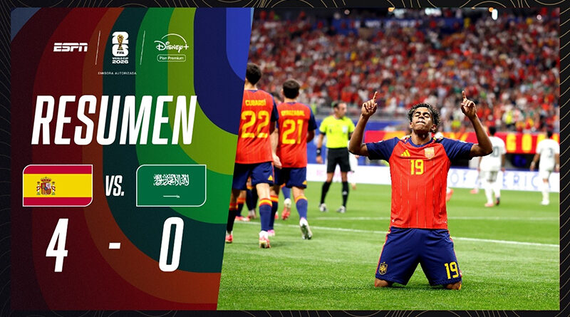 YAMAL METIÓ SU PRIMER GOL MUNDIALISTA Y GOLEÓ ESPAÑA | España 4-0 Arabia Saudita | RESUMEN