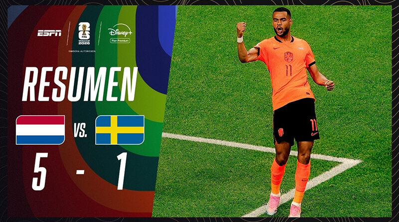 DOBLETE DE BROBBEY Y GAKPO EN LA GOLEADA DE PÁISES BAJOS | Países Bajos 5-1 Suecia | RESUMEN